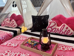 Barbie's World Glamping Theme, by Fargo Glamping